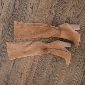 Cognac Suede OTK Boots